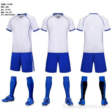 Fabbrica cinese Design Il tuo marchio Soccer Jersey Soccer L maglia per bambini Donne Uomo